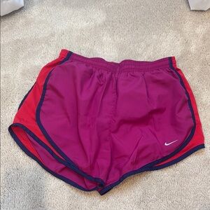 Nike Women's Magenta and Red Athletic Shorts